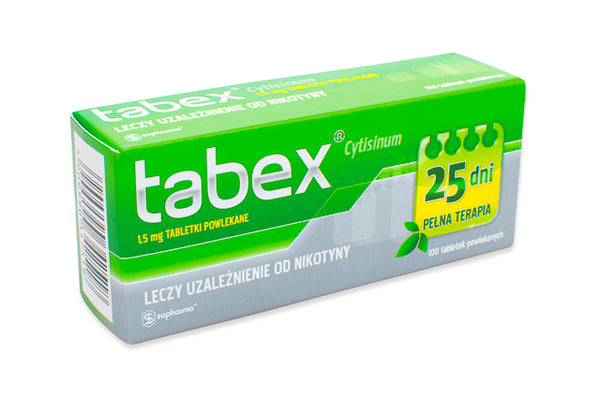 2 x Tabex® (200 x 1.5mg Film Tablets). Save 10%. Research shows a 2 month cycle is recommended for best results.